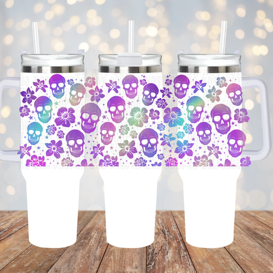 40oz NEON SKELLIES UV DTF CUP WRAP
