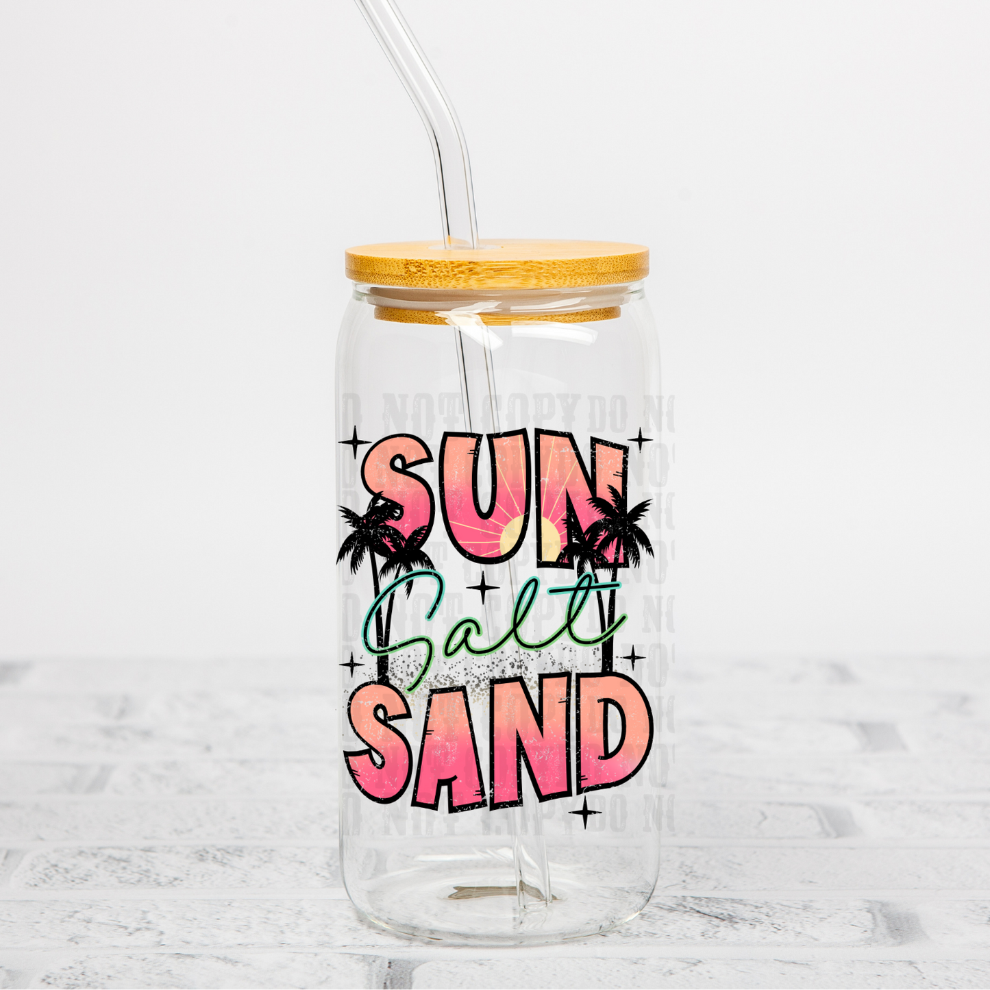 STACKED SUN SALT SAND  UV DTF DECAL