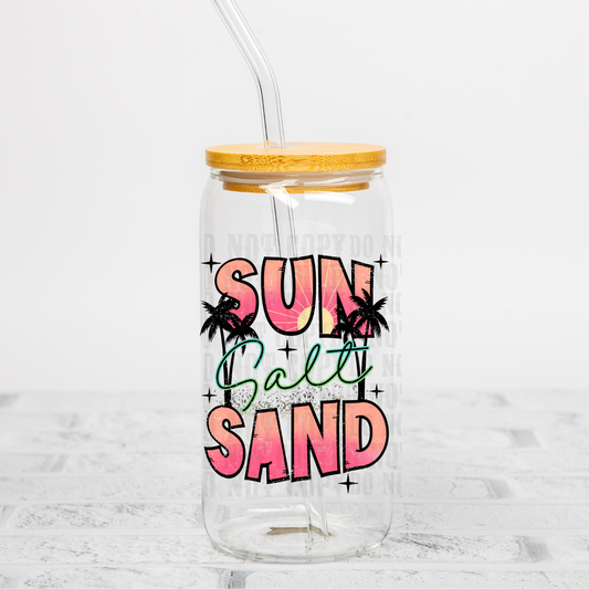 STACKED SUN SALT SAND  UV DTF DECAL