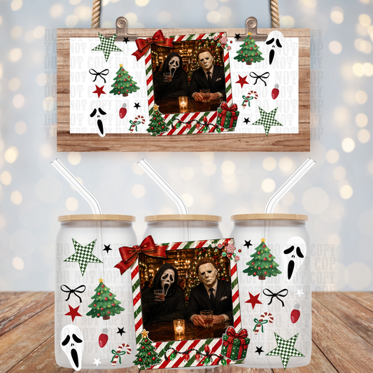 HOLIDAY PARTY HORROR UV DTF CUP WRAP-SHOP EXCLUSIVE BY CIERA