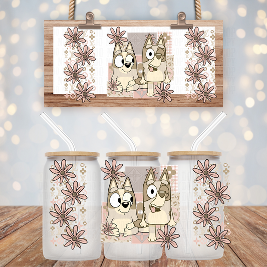 INSPIRED BLUE DOG UV DTF CUP WRAP