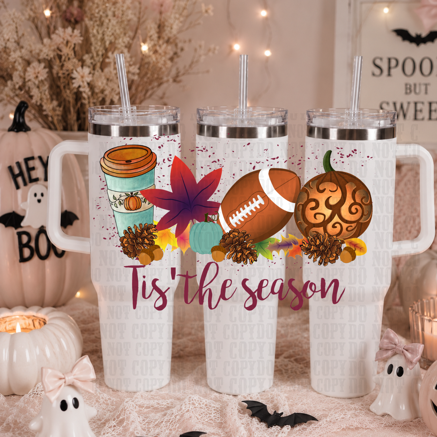 40oz TIS THE SEASON UV DTF CUP WRAP