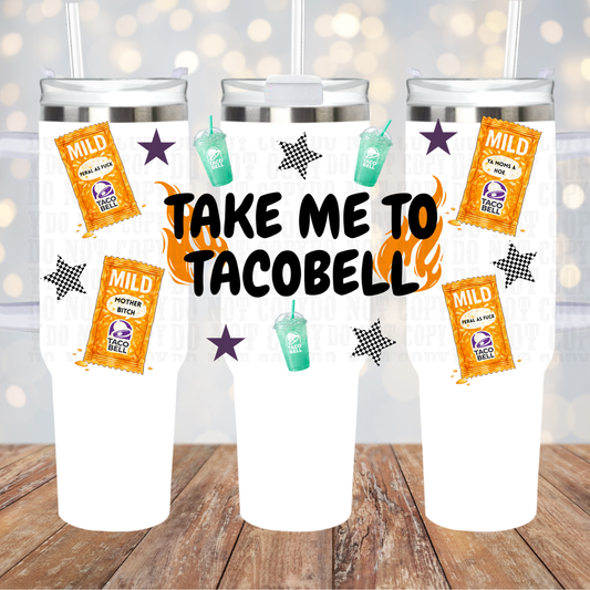 40oz TAKE ME HOT SAUCE UV DTF Cup Wrap -SHOP EXCLUSIVE BY CIERA