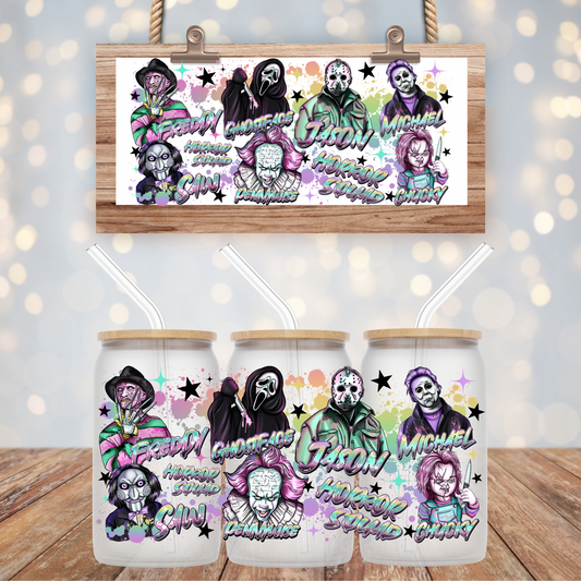HORROR SQUAD UV DTF CUP WRAP