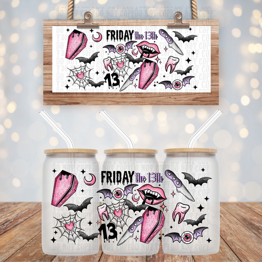 FRIDAY 13TH  UV DTF CUP WRAP