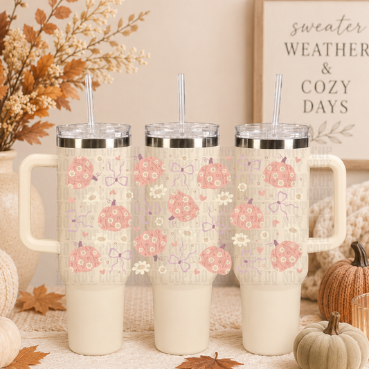 40oz  FALL PUMPKINS  UV DTF CUP WRAP