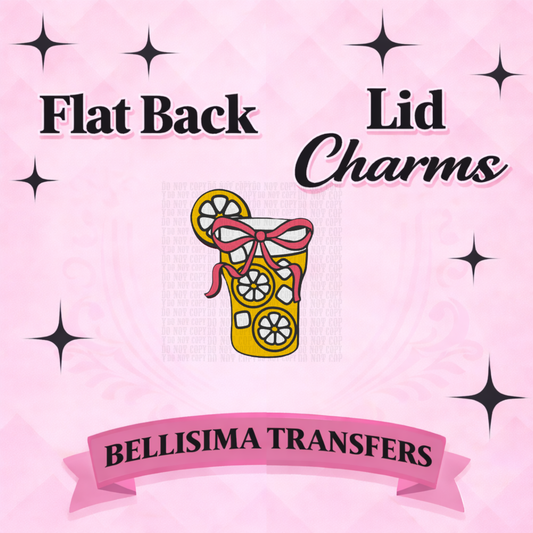 LEMONADE Flat Back Lid Charms