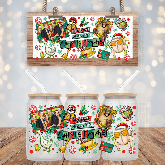 FRIENDLY CHRISTMAS UV DTF CUP WRAP
