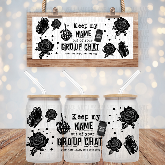 GROUP CHAT UV DTF CUP WRAP