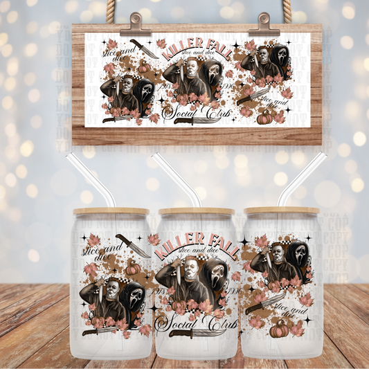 KILLER FALL SOCIAL CLUB UV DTF CUP WRAP