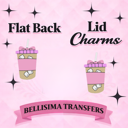 ICED COFFEE Flat Back Lid Charms