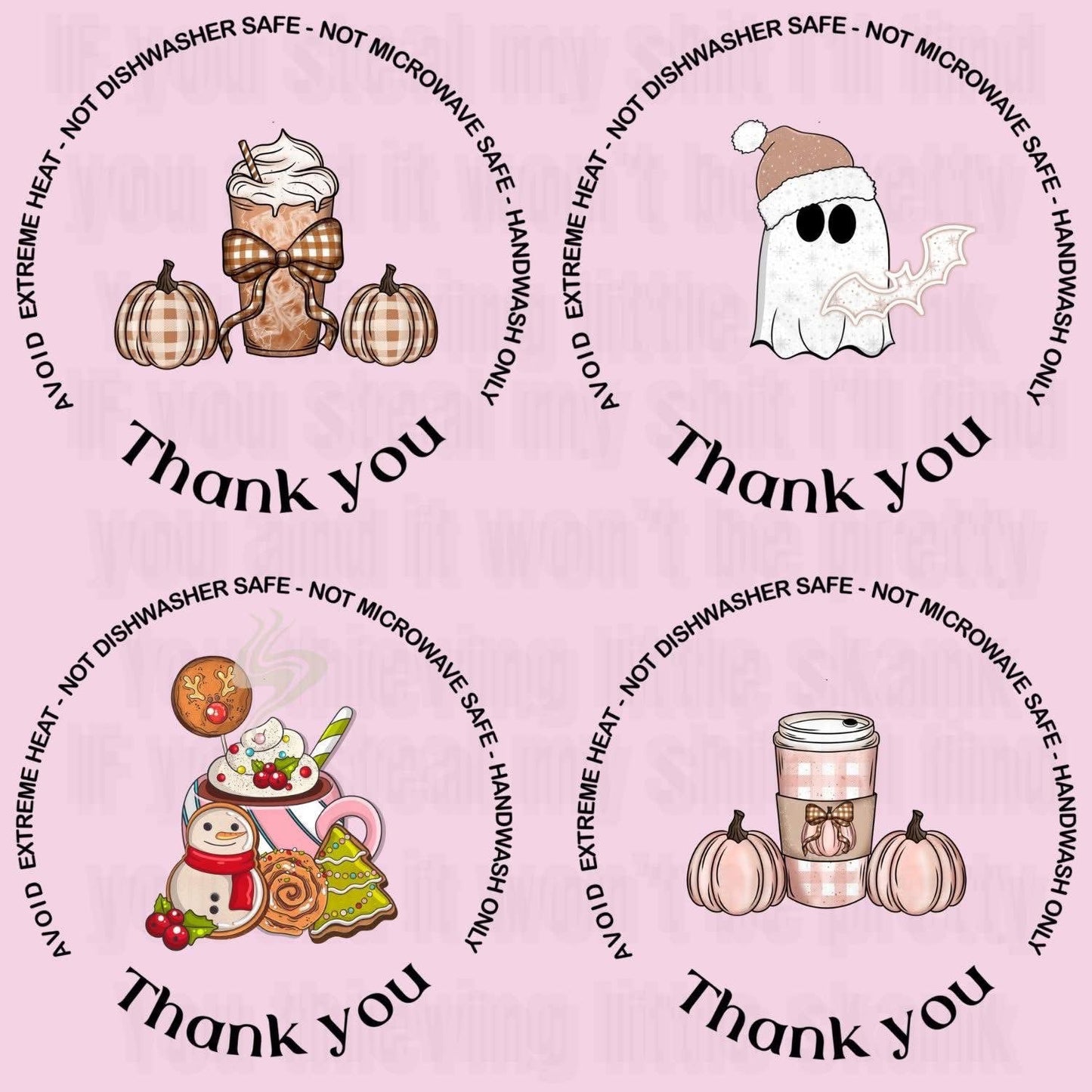 FALL BUNDLE UV DTF  Cup Care Decals