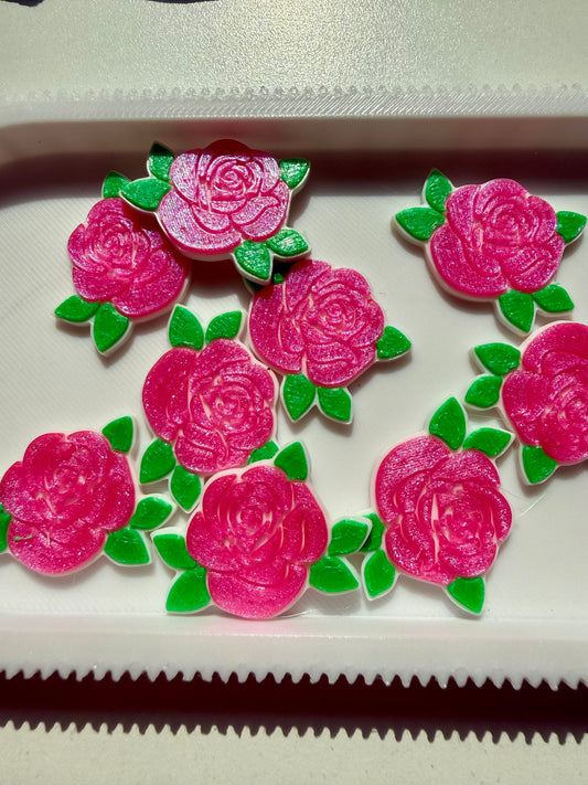 Flat Back Lid Charms – Rose