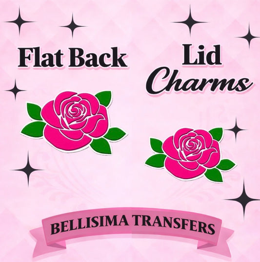 Flat Back Lid Charms – Rose