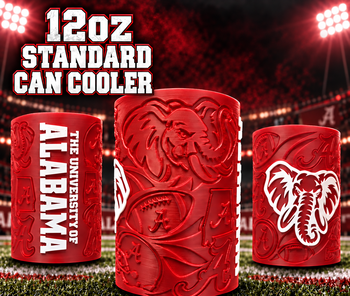 College Football Beer/ Soda Can Koozie | 3D Printed Football Can Holder