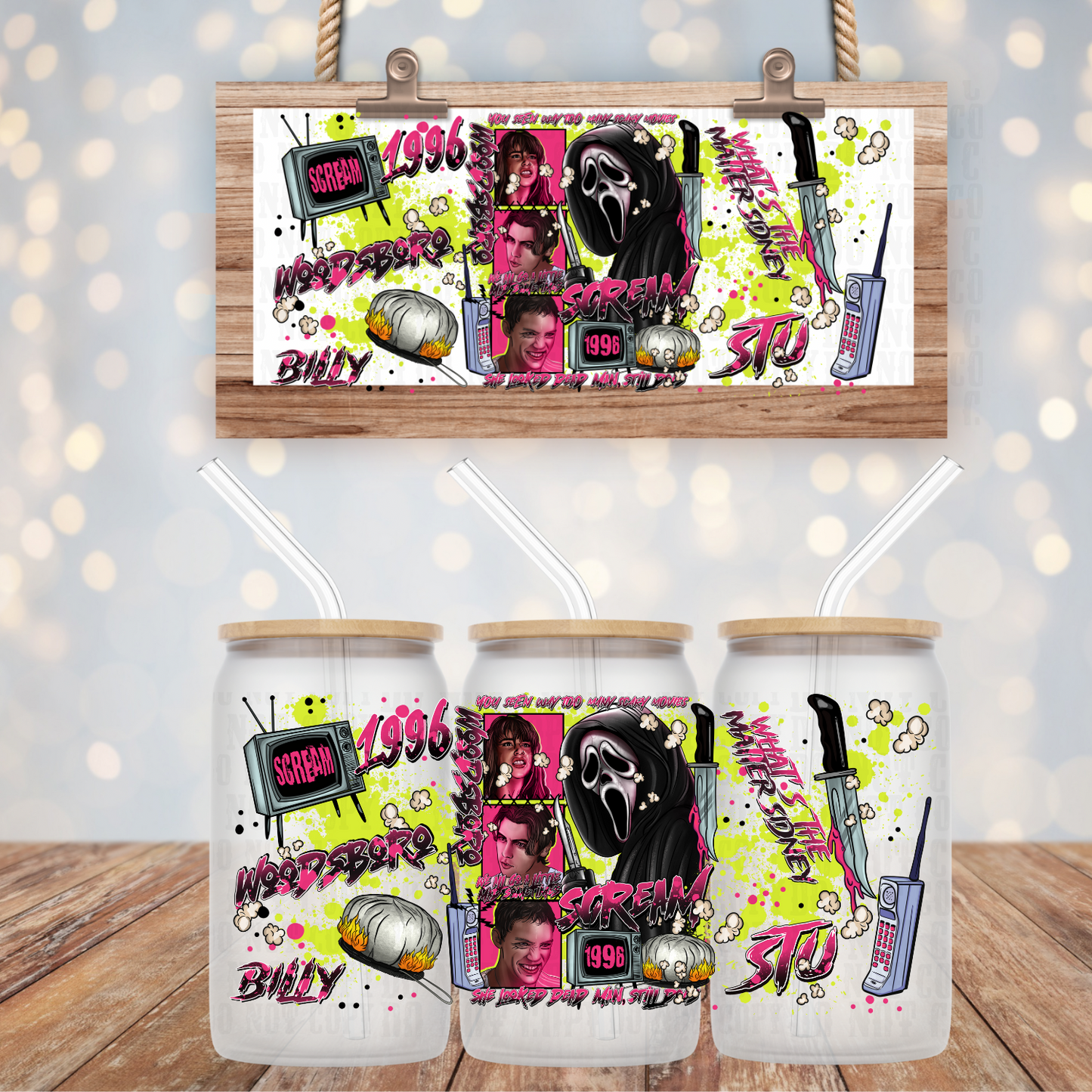 1996 SCREAM UV DTF CUP WRAP