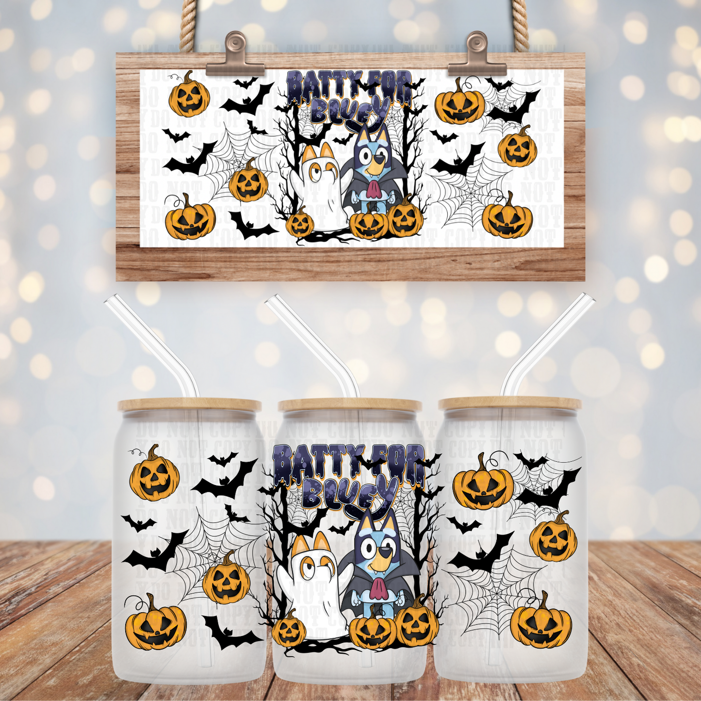 BLUE BAT UV DTF WRAP