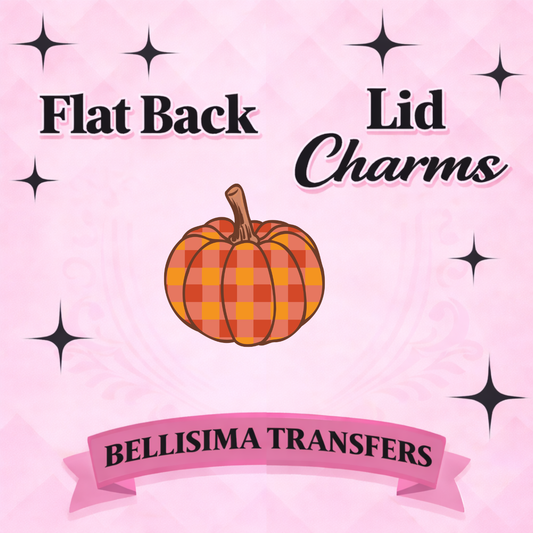 PLAID PUMPKIN Flat Back Lid Charms