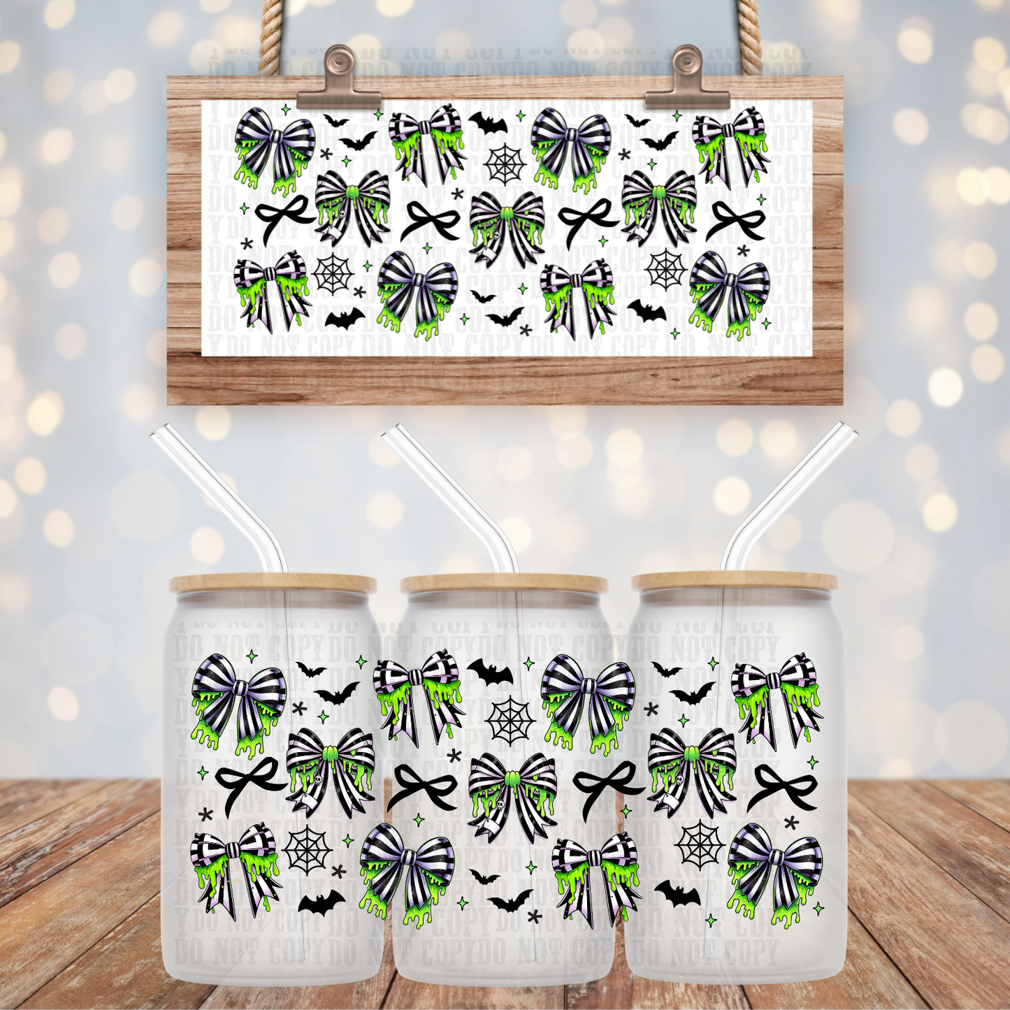 BEETLE BOWS UV DTF CUP WRAP