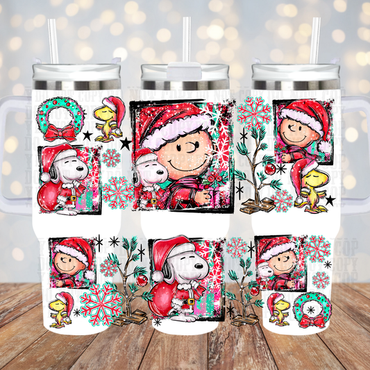 40oz SANTA CHARLIE  UV DTF CUP WRAP