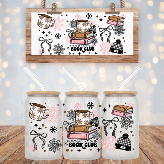 COZY BOOK CLUB UV DTF CUP WRAP