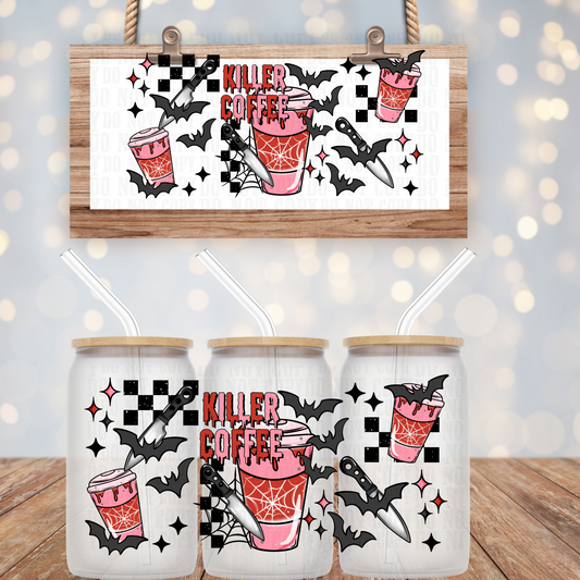 KILLER COFFEE UV DTF CUP WRAP