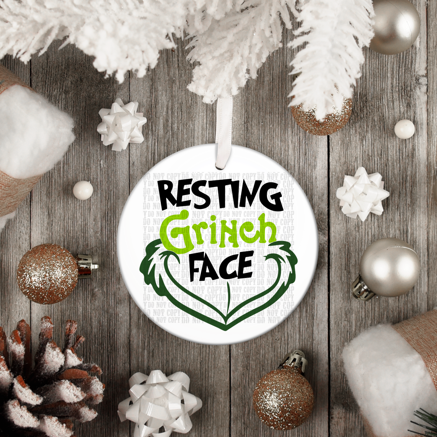 RESTING GRUMPY FACE UV DTF ORNAMENT DECAL