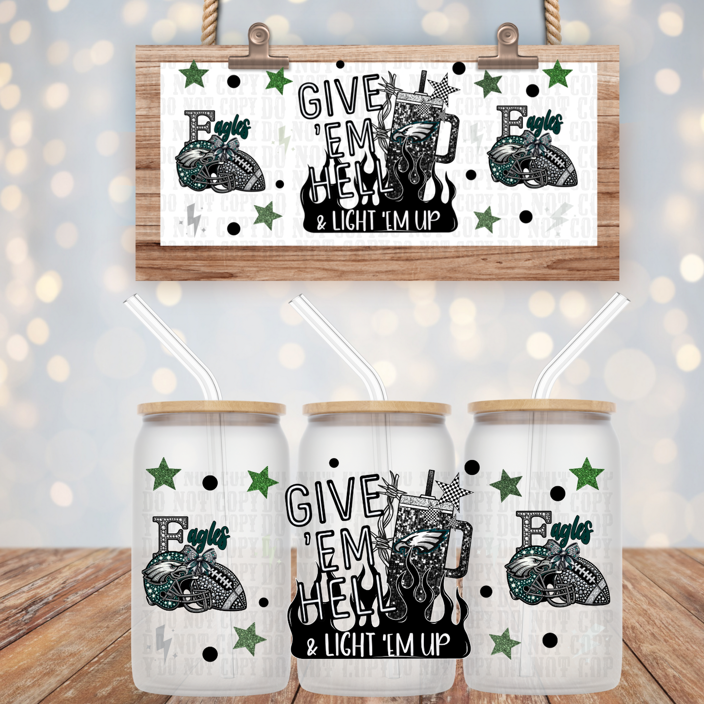 Wildcard Football Bundle UV DTF CUP WRAP