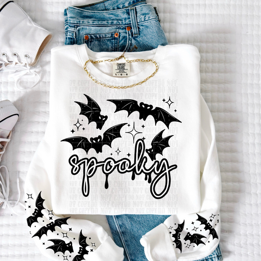 SPOOKY BATS W/SLEEVE DTF