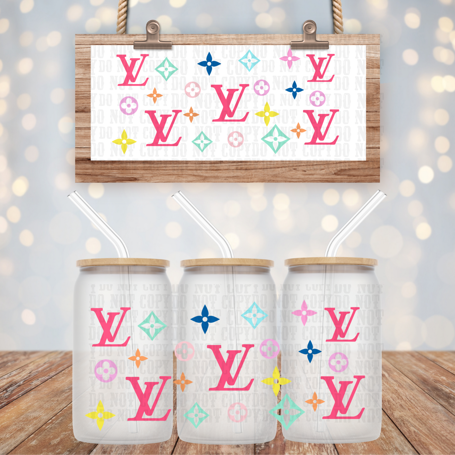 COLORFUL BOUJEE   UV DTF CUP WRAP -SHOP EXCLUSIVE