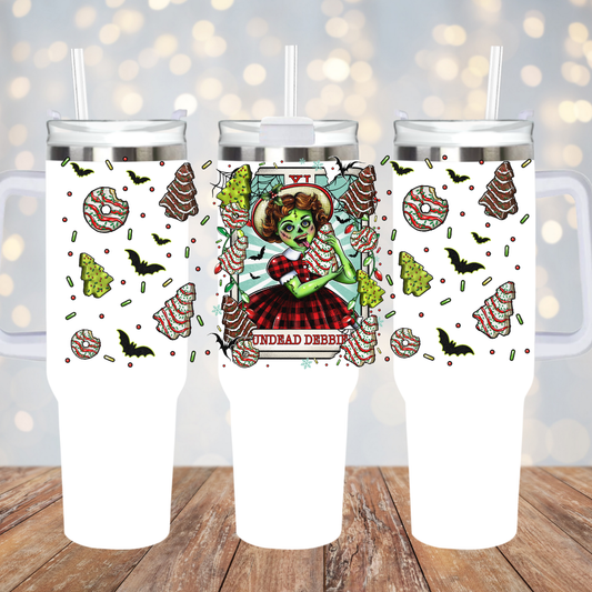 40oz UNDEAD DEBBIE UV DTF CUP WRAP