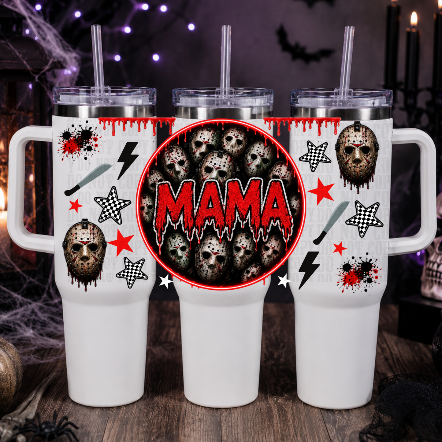 40oz HORROR MAMA BUNDLE UV DTF CUP WRAP - SHOP EXCLUSIVE BY CIERA