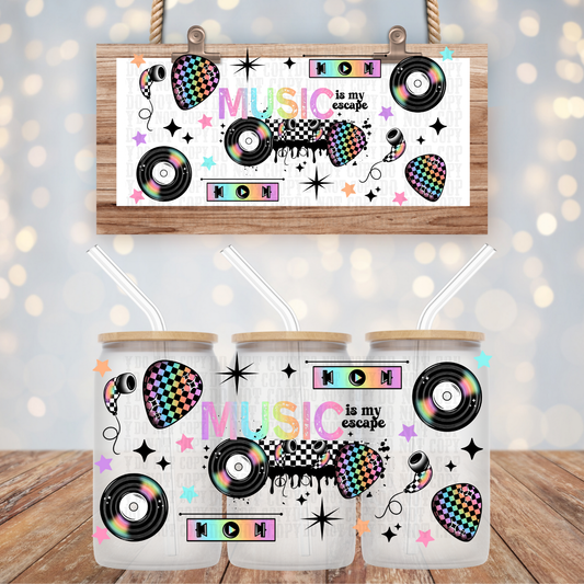 MUSIC FEED THE SOUL  UV DTF CUP WRAP