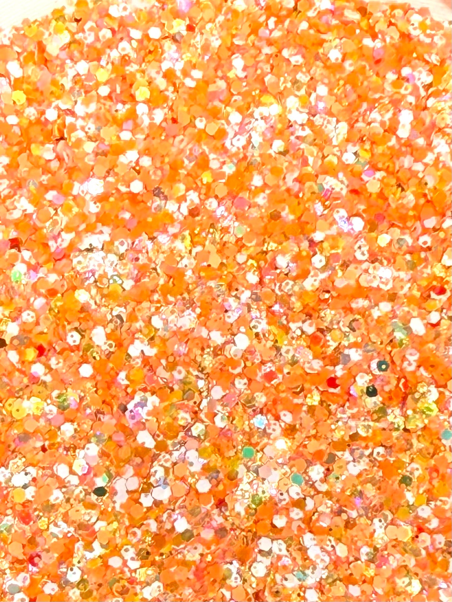 CANDY CORN GLOW IN DARK SKINNY- MINI CHUNKY  GLITTER