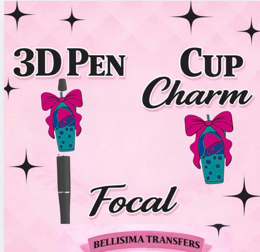 3D Focals for Pen & Cup Charms -Interchangeable Decorative Pen Toppers | Cute Desk & Gift Accessory