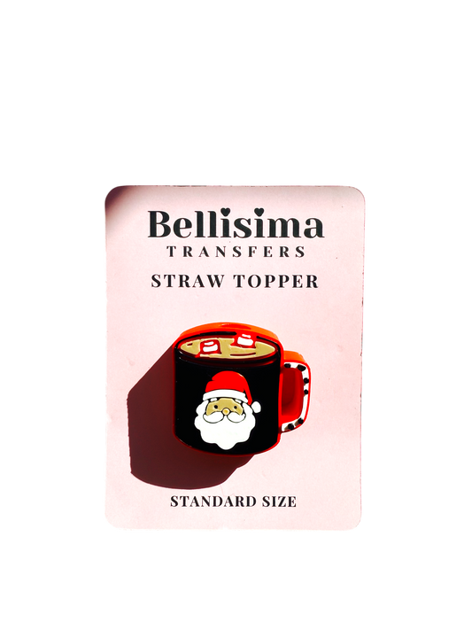 3D SANTA MUG Straw Topper Standard or Stanley