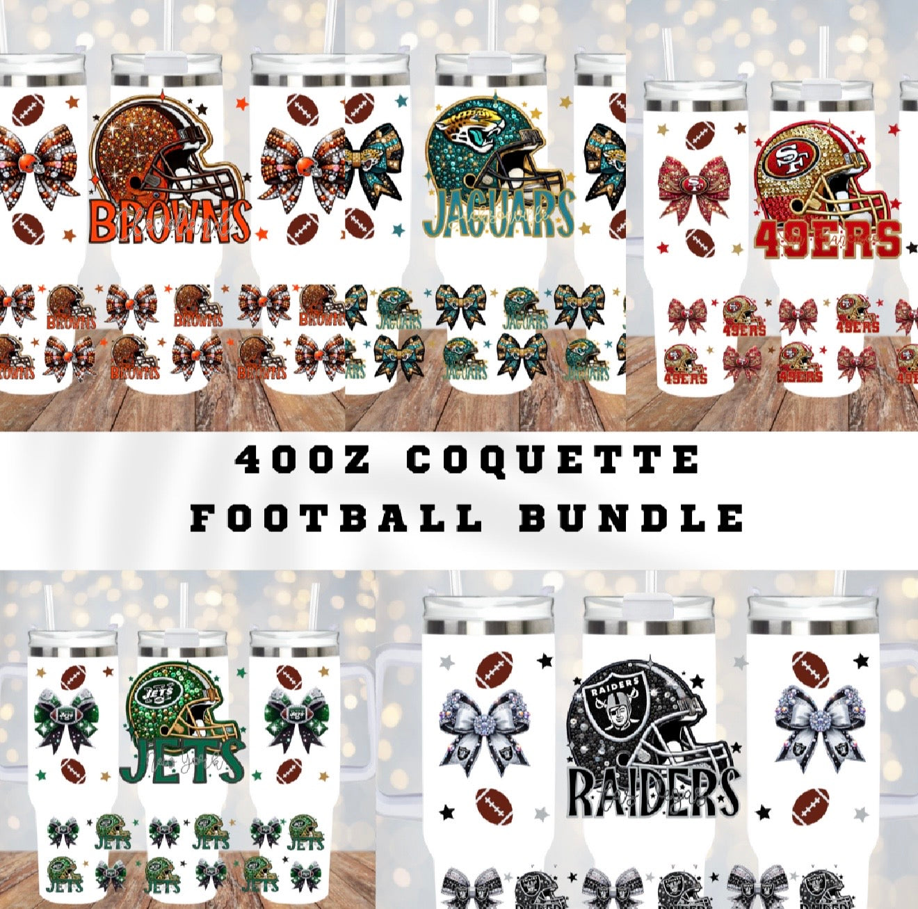 40oz COQUETTE  Bundle UV DTF CUP WRAP