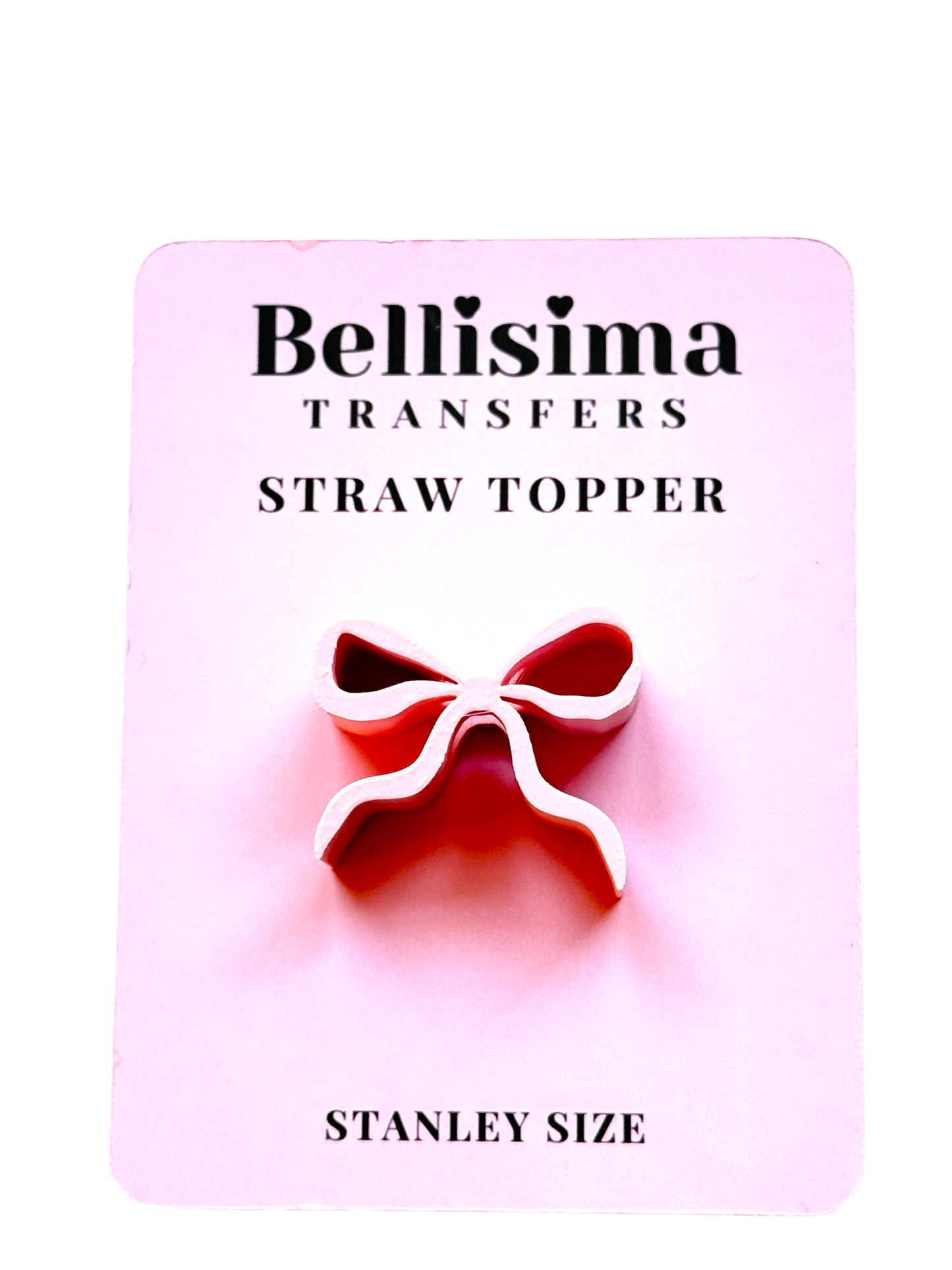 🎀Dainty Bow Straw Topper – 3D Printed Tumbler Accessory | Standard or Stanley Size