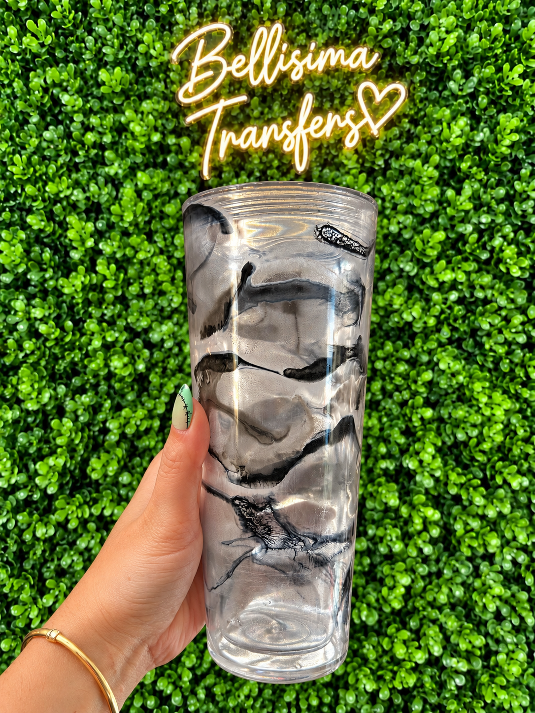 24oz Acrylic Ink Swirl Blank Tumbler – Epoxy Ready DIY Tumbler Blank