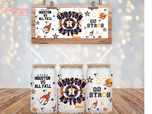 HTown Baseball UV DTF Cup Wrap