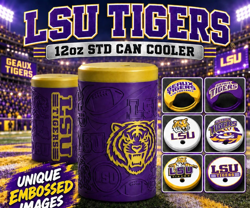 College Football Beer/ Soda Can Koozie | 3D Printed Football Can Holder