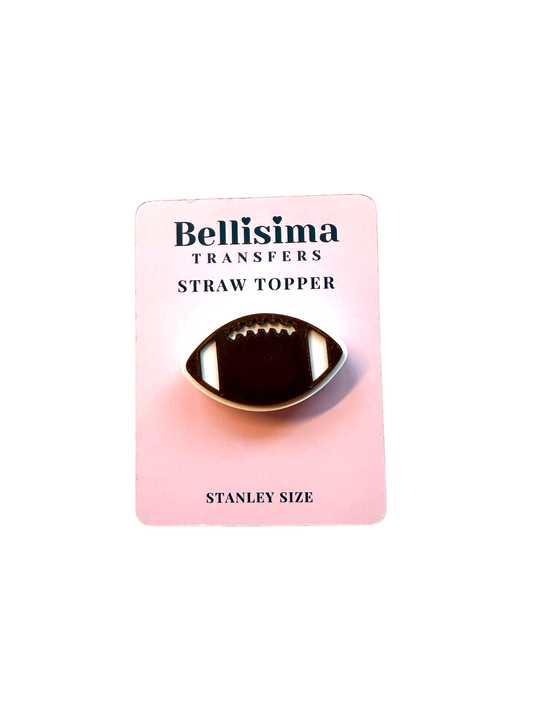 3D FOOTBALL Straw Topper Standard or Stanley