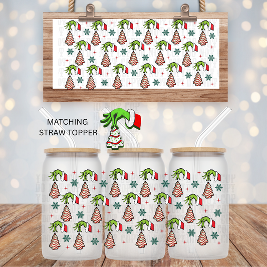 GRUMPY TREE SNACK UV DTF CUP WRAP