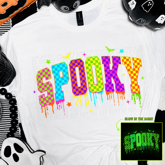 Glow in the Dark CHECKER SPOOKY DTF