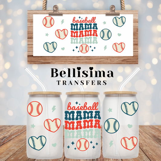 Baseball Mama  UV DTF Cup Wrap