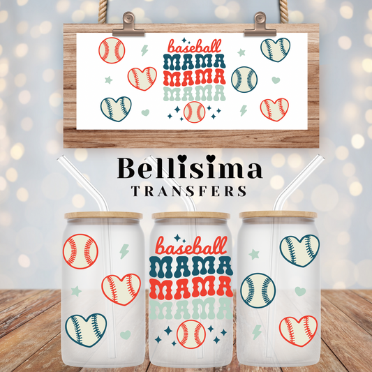 Baseball Mama UV DTF Cup Wrap