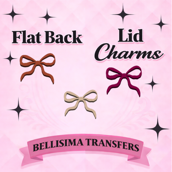 FALL BOWS  Flat Back Lid Charms
