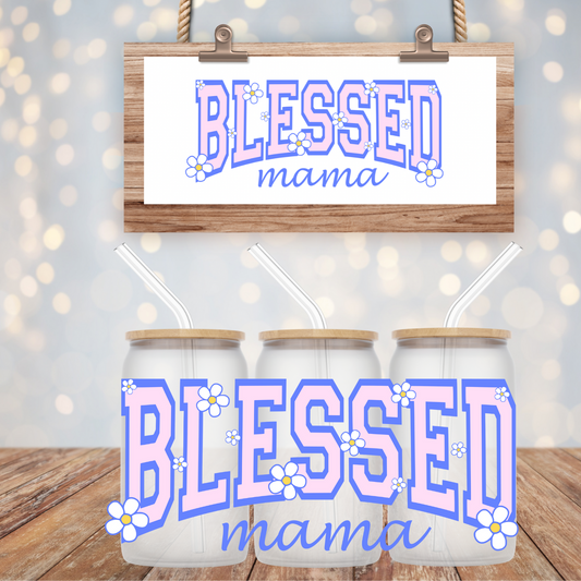 Blessed Mama UV DTF Cup Wrap