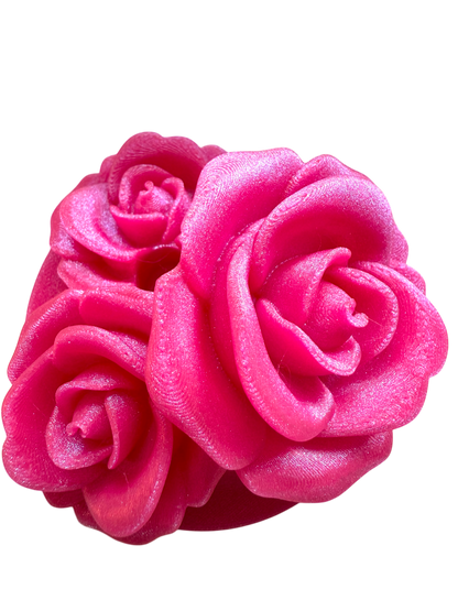 🌹16oz Triple Rose Lid Topper – 3D Printed Floral Straw Topper | Tumbler Accessory