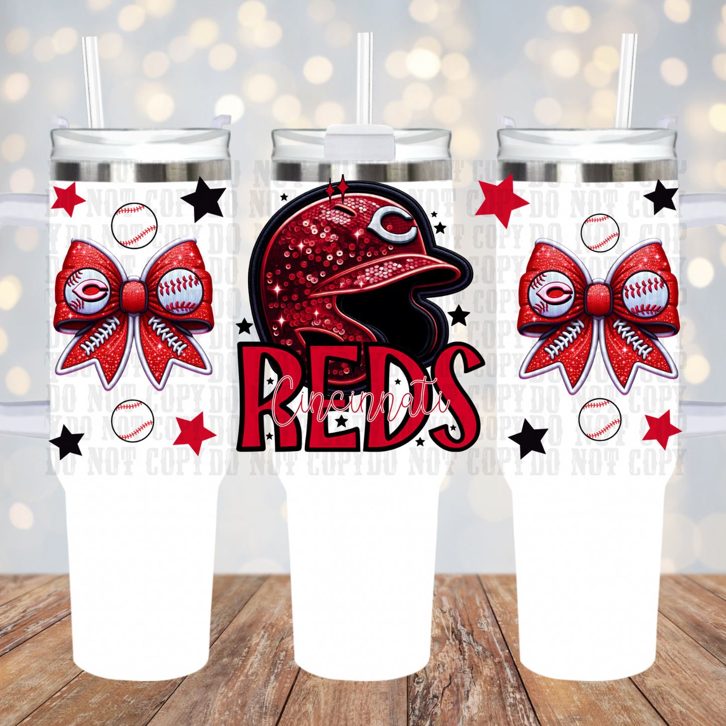 40oz RED UV DTF Cup Wrap - SHOP EXCLUSIVE